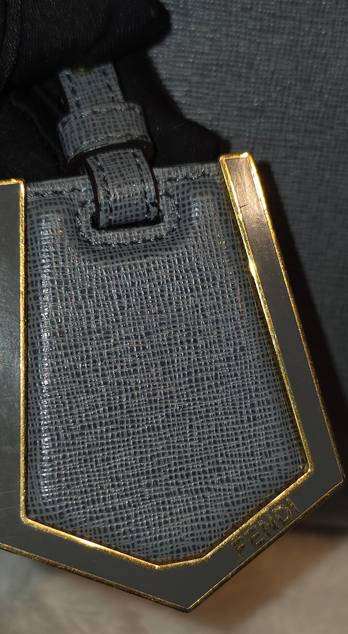 Authentic FENDI Saffiano Leather 2Jours Tote in Gray