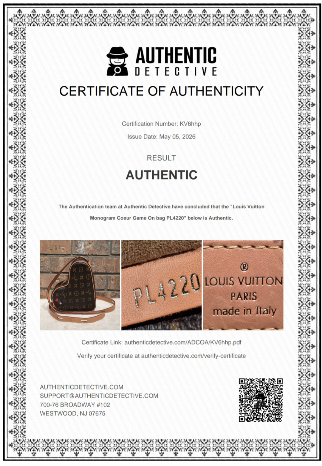 Authentic Louis Vuitton Couer Game On Heart Bag