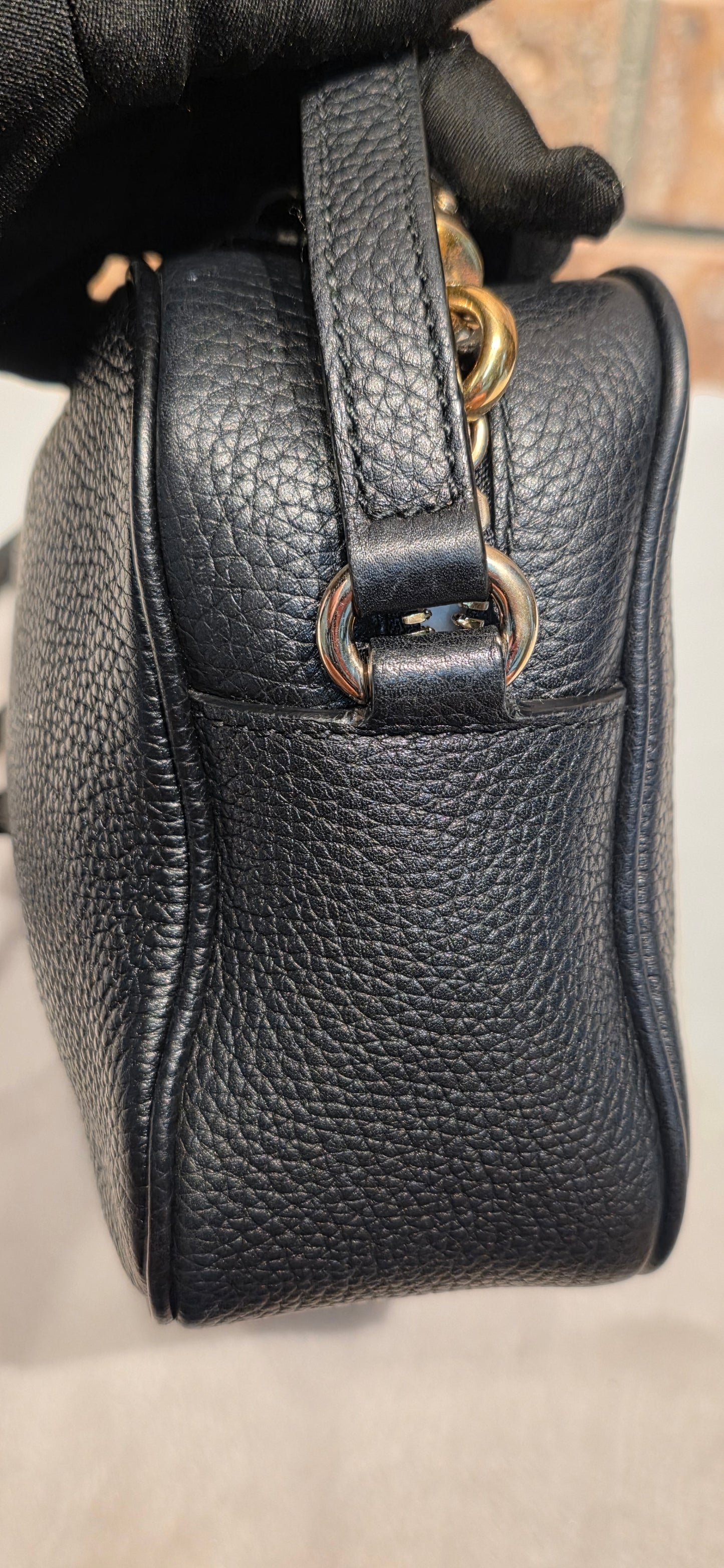 Authentic Gucci Disco Soho Crossbody Black