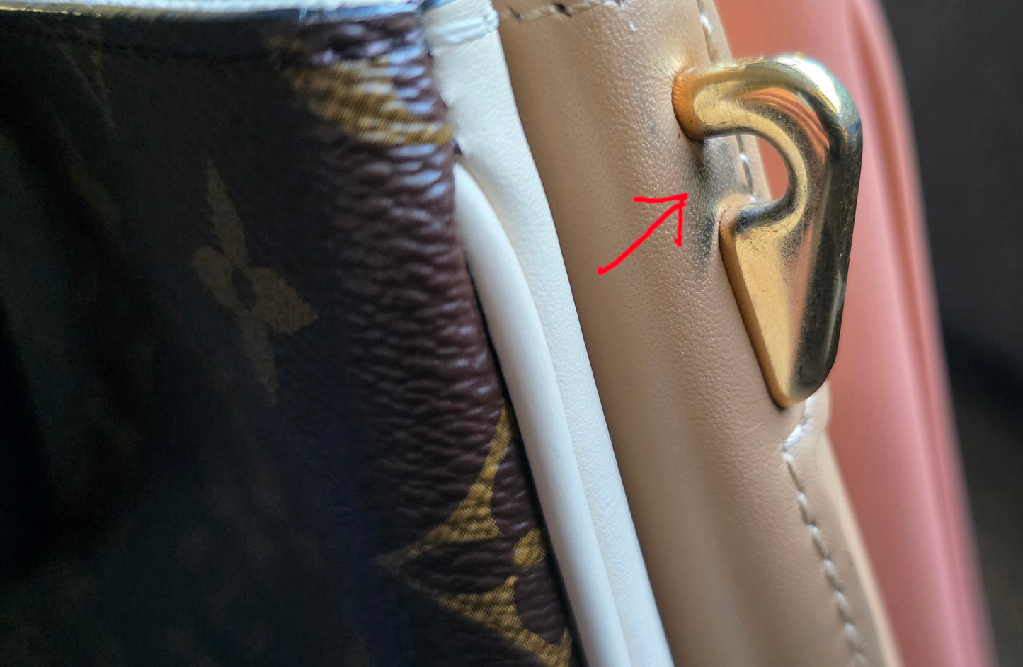 Authentic Louis Vuitton Millefeuille Sesame Peche Tote