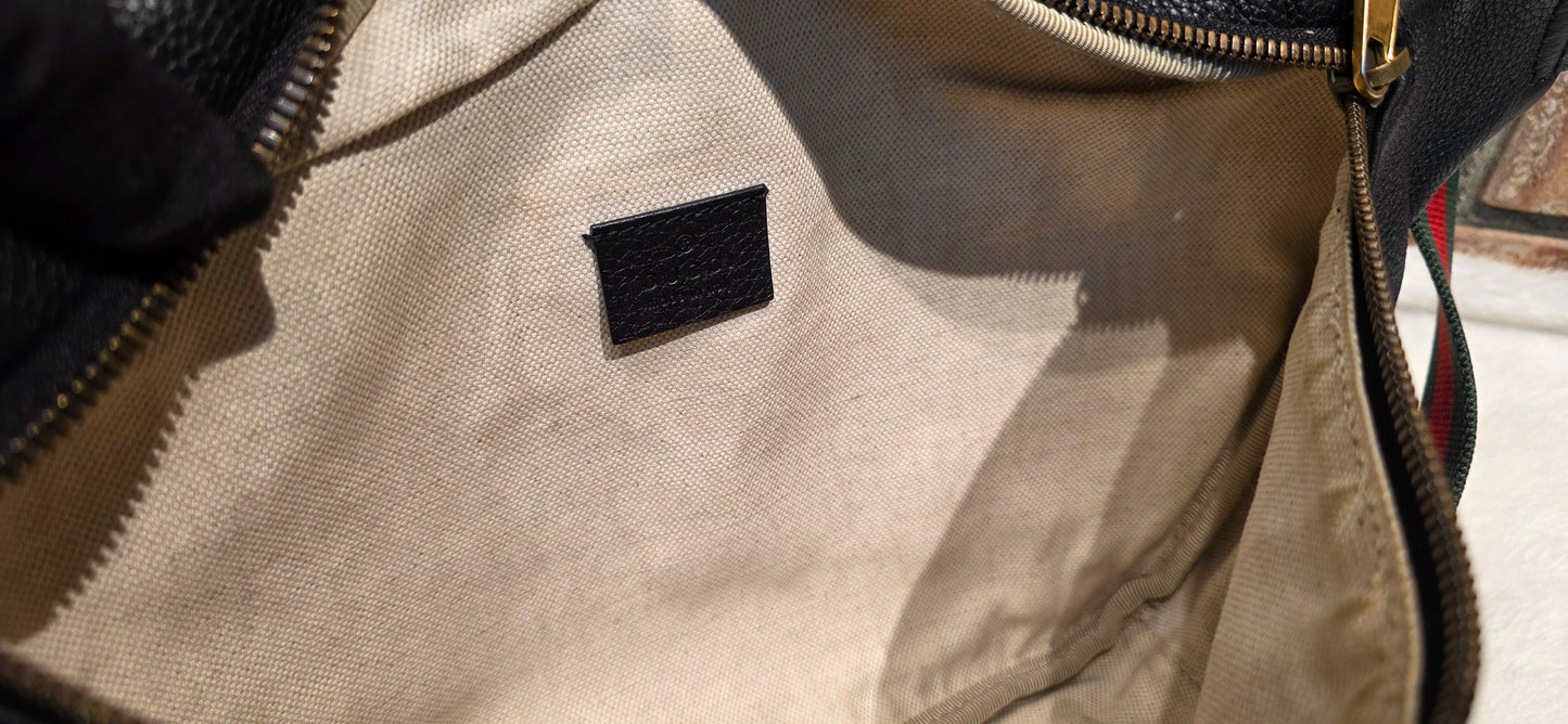 Authentic Gucci Logo Print Belt Bag - Large