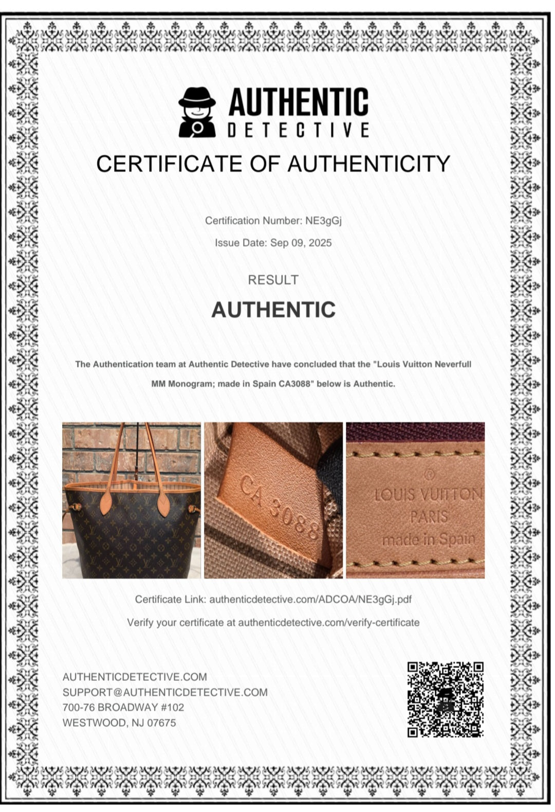 Authentic Louis Vuitton Neverfull MM Monogram