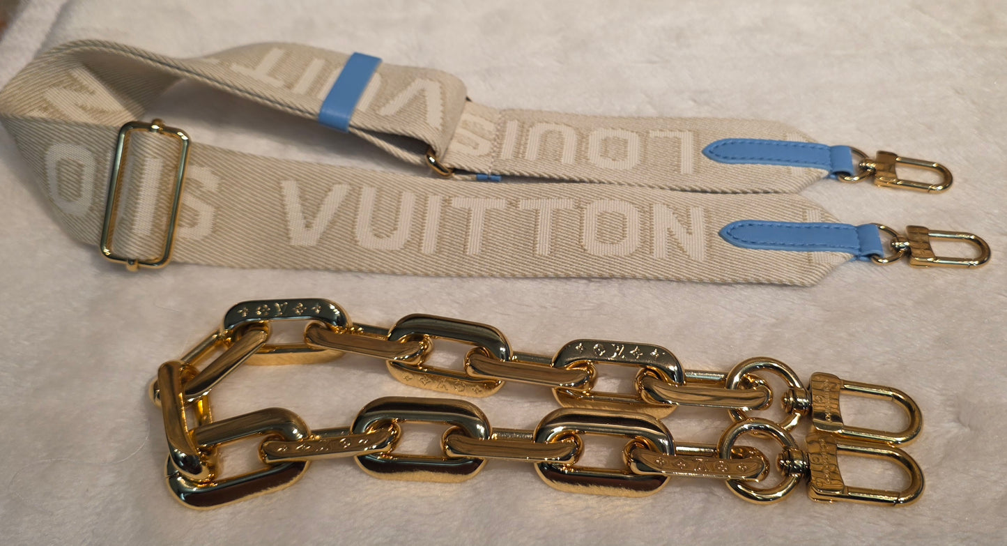 Authentic Louis Vuitton Coussin MM Embossed Monogram in Bleuet