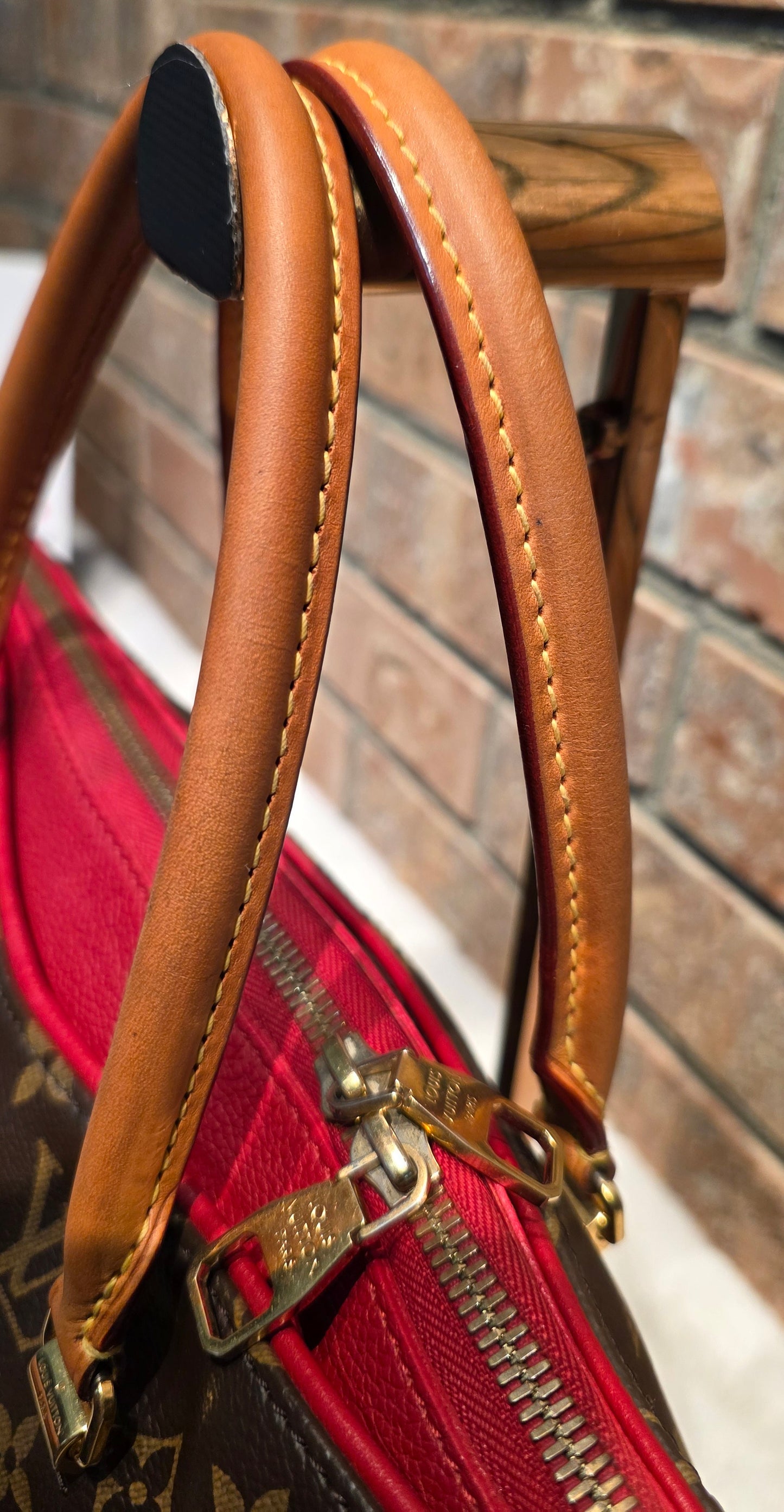 Authentic Louis Vuitton Pallas MM Red