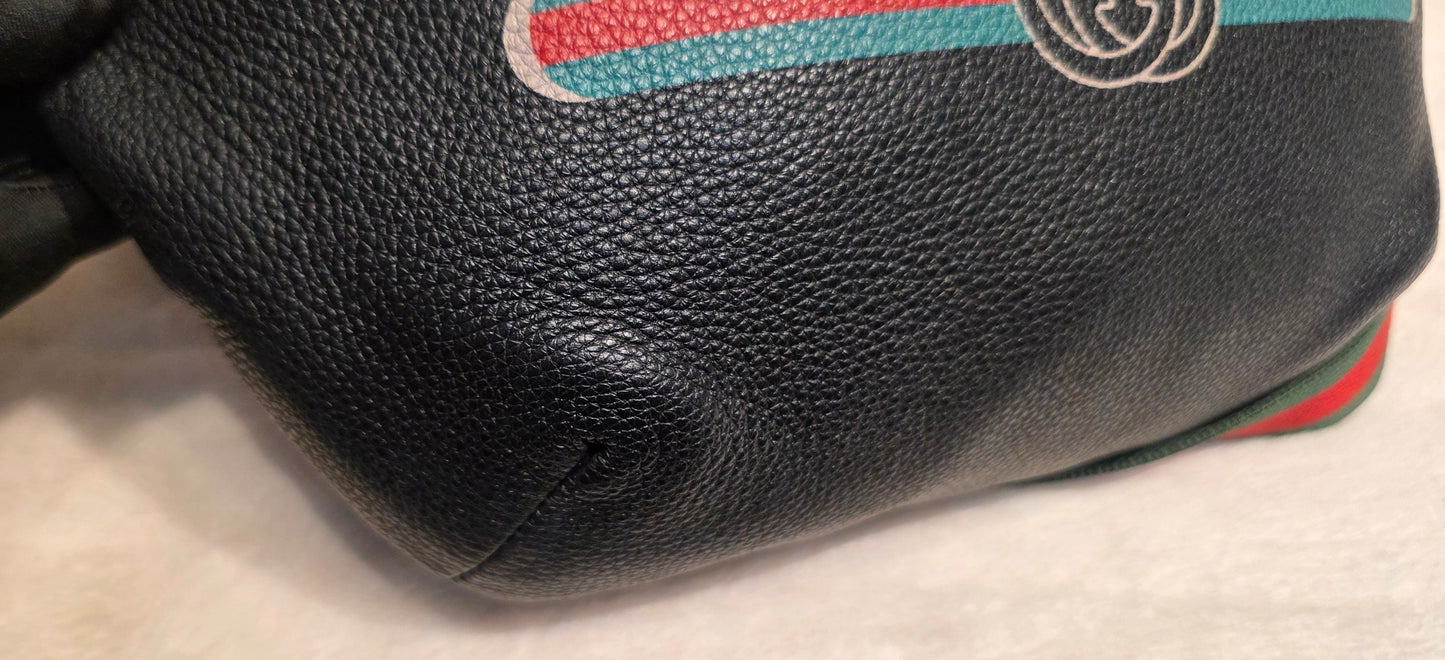 Authentic Gucci Logo Print Belt Bag - Large