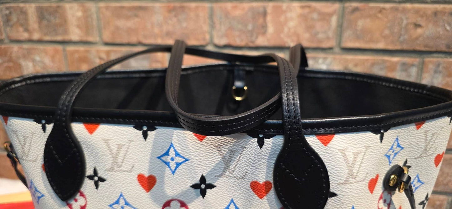 Authentic Louis Vuitton Neverfull MM with Pouch Game On Collection