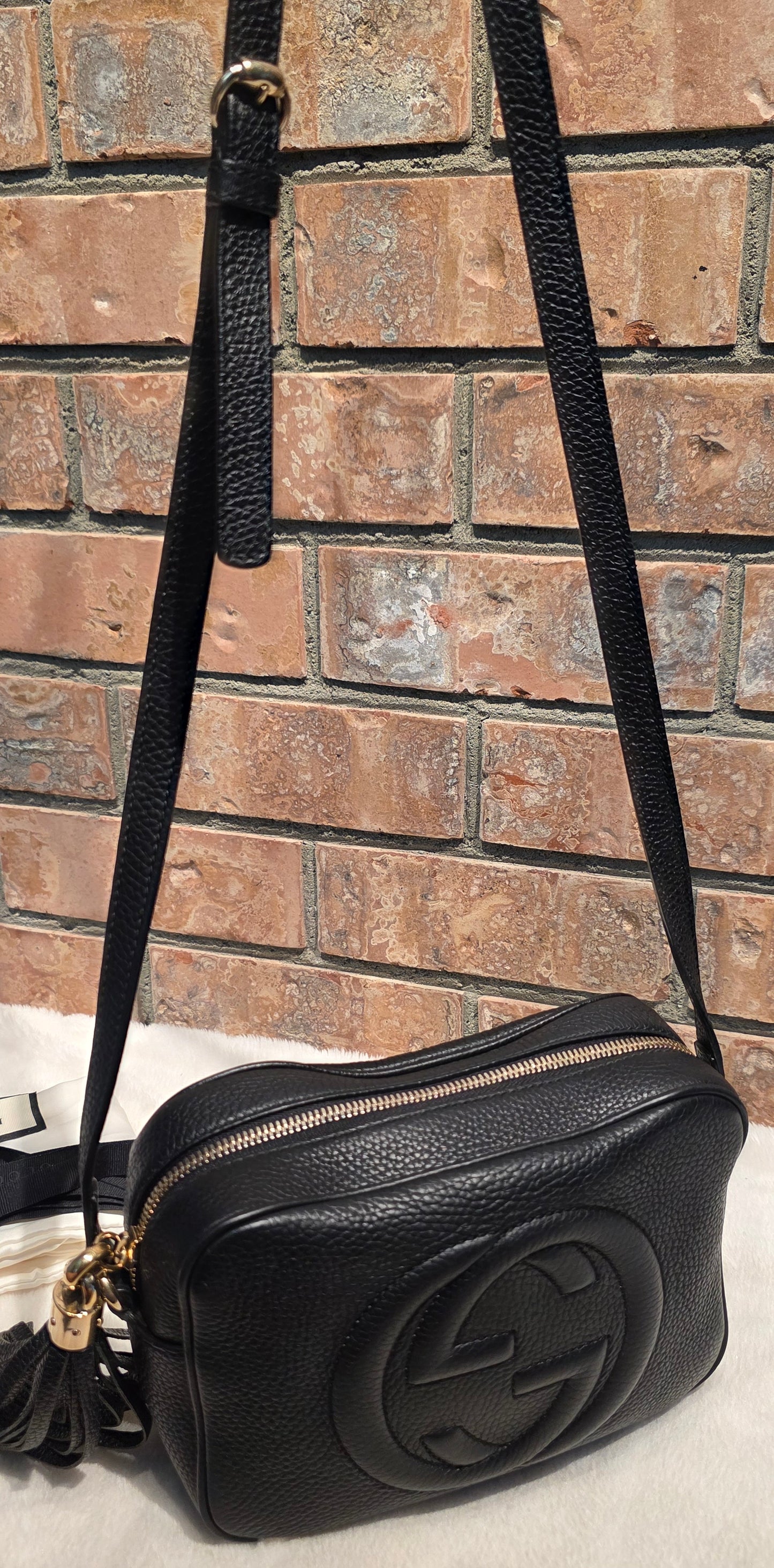 Authentic Gucci Disco Soho Crossbody Black