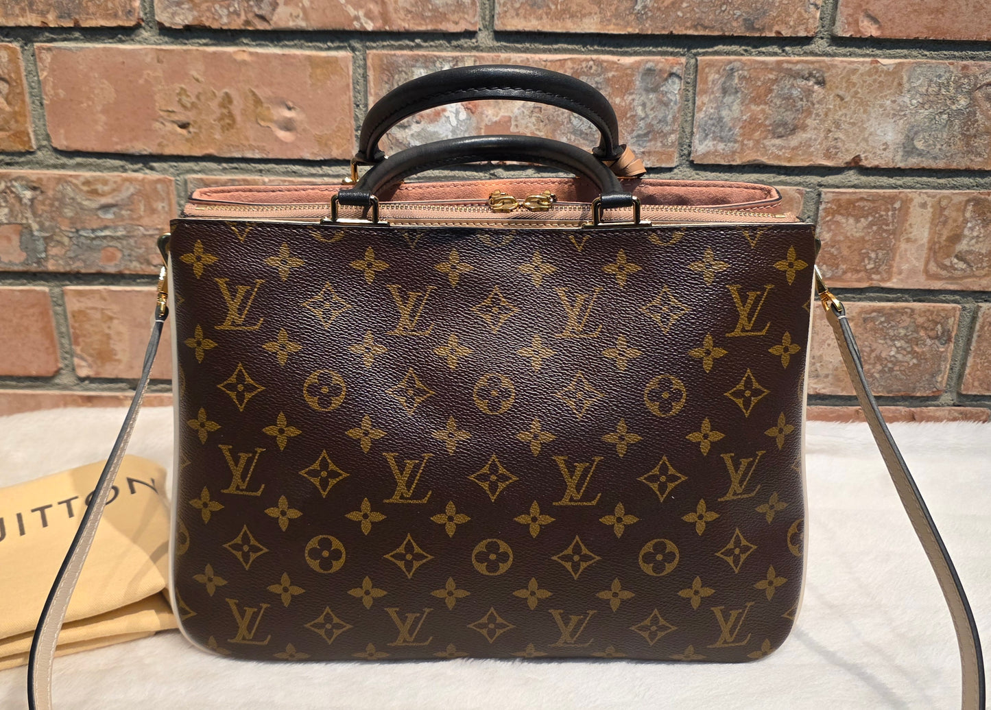 Authentic Louis Vuitton Millefeuille Sesame Peche Tote