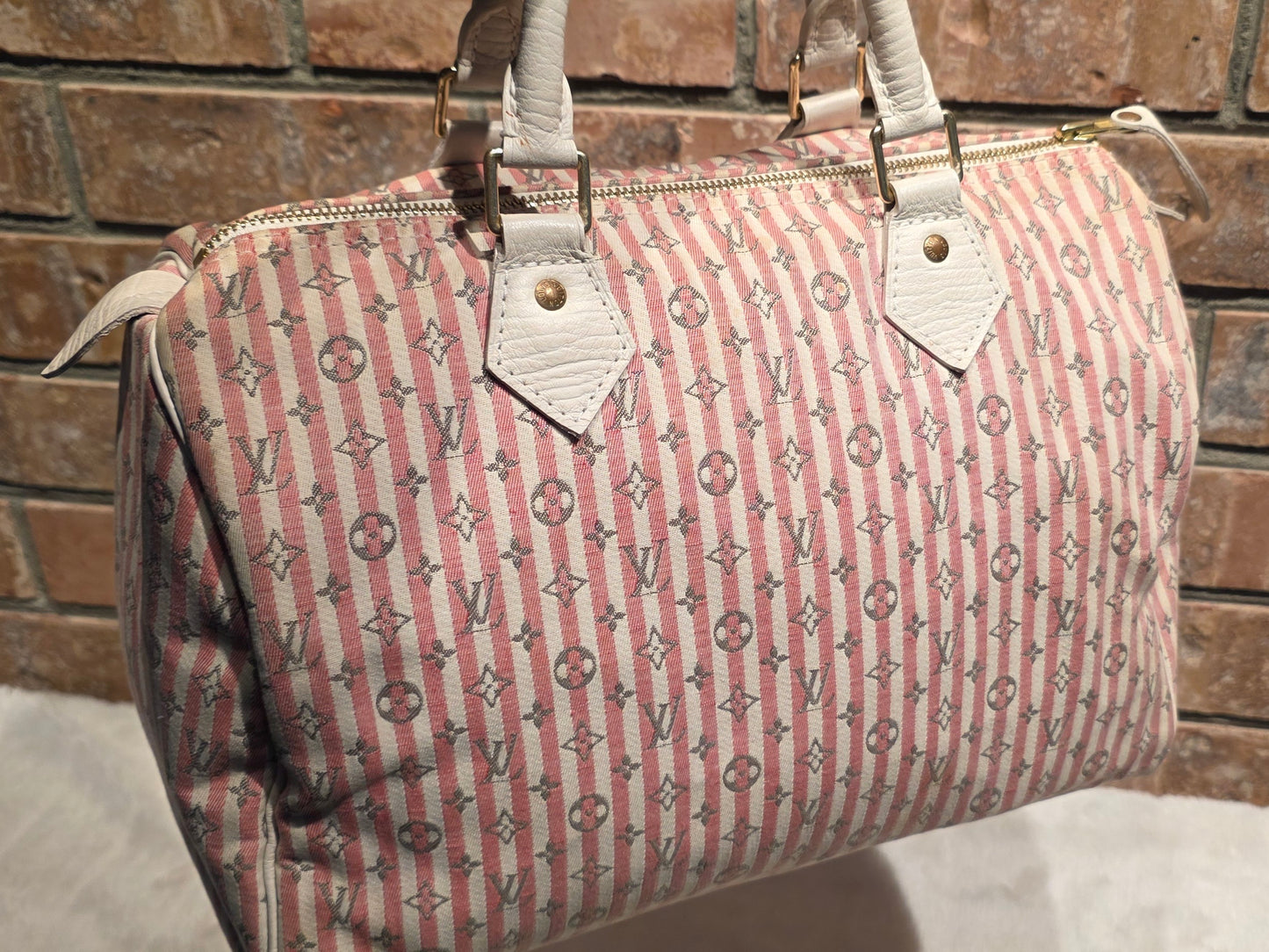 Authentic Louis Vuitton Speedy 30 Mini Lin Croisette