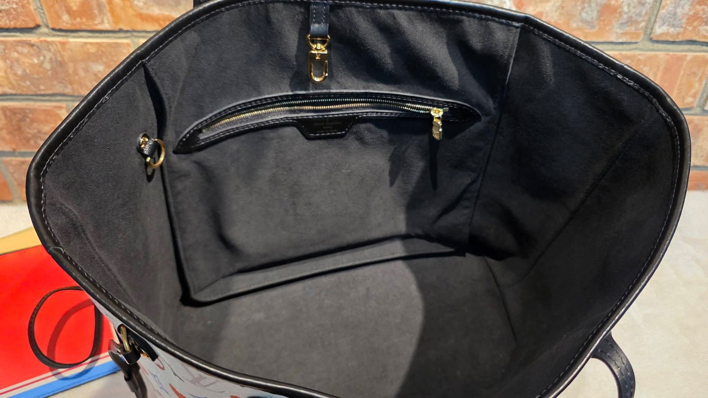Authentic Louis Vuitton Neverfull MM with Pouch Game On Collection