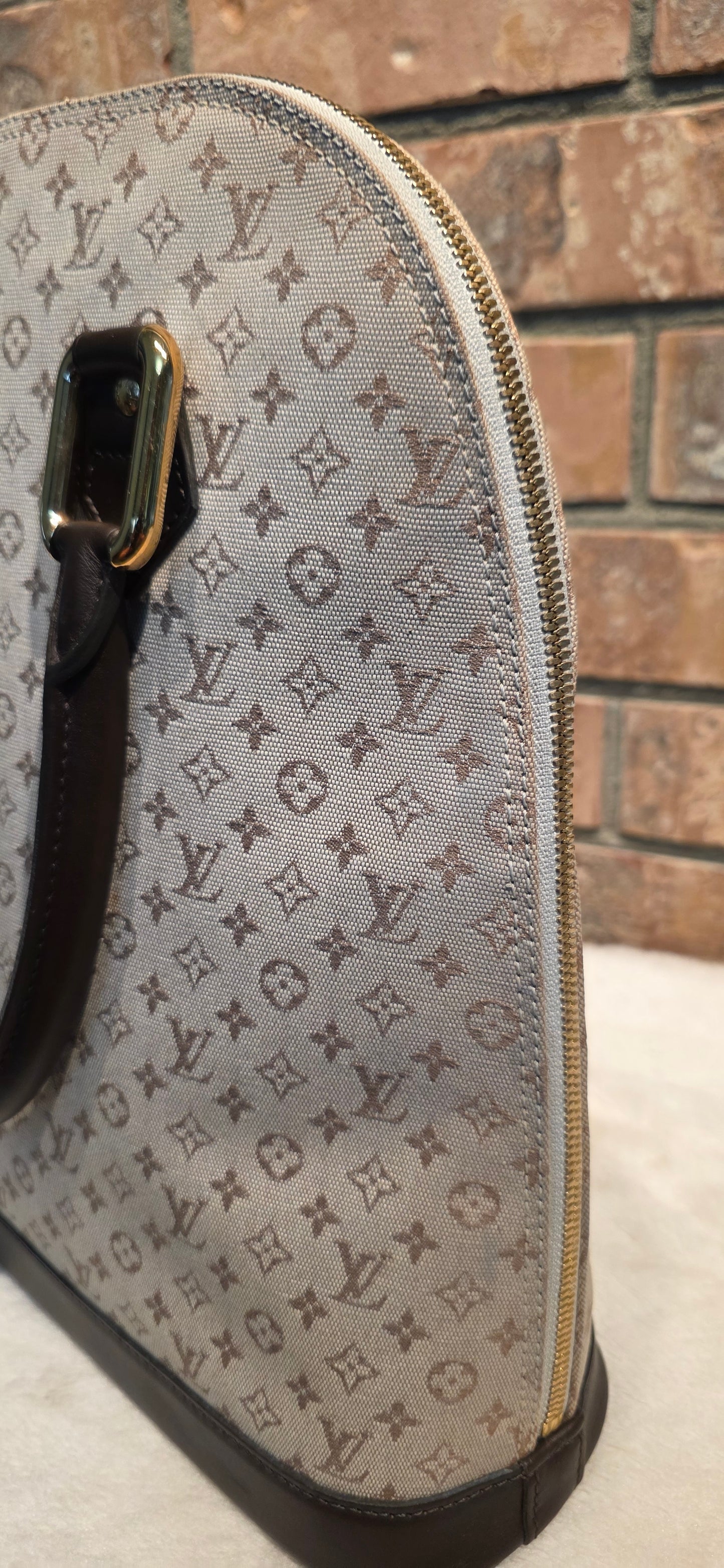 Authentic Louis Vuitton Alma Mini Lin Haut (Tall)