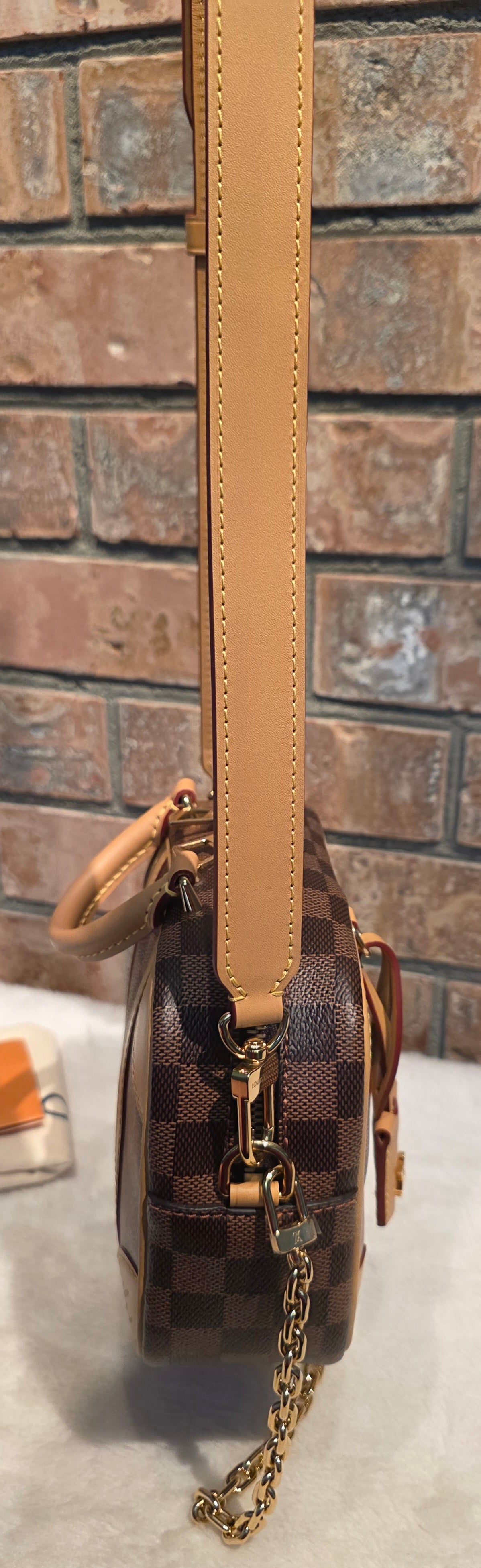 Authentic Louis Vuitton Valisette Souple BB Damier Ebene