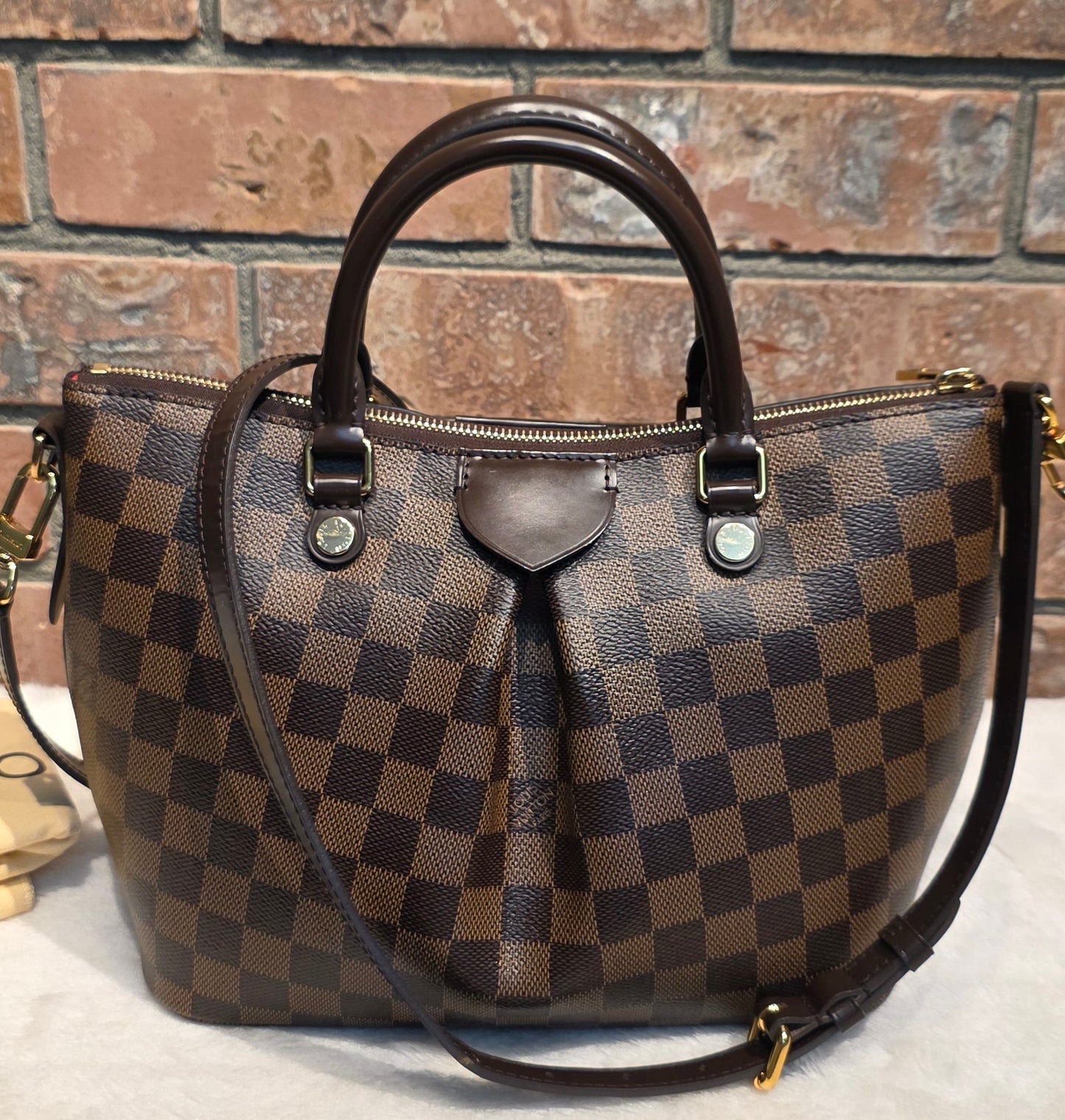 Authentic Louis Vuitton Siena PM Damier Ebene