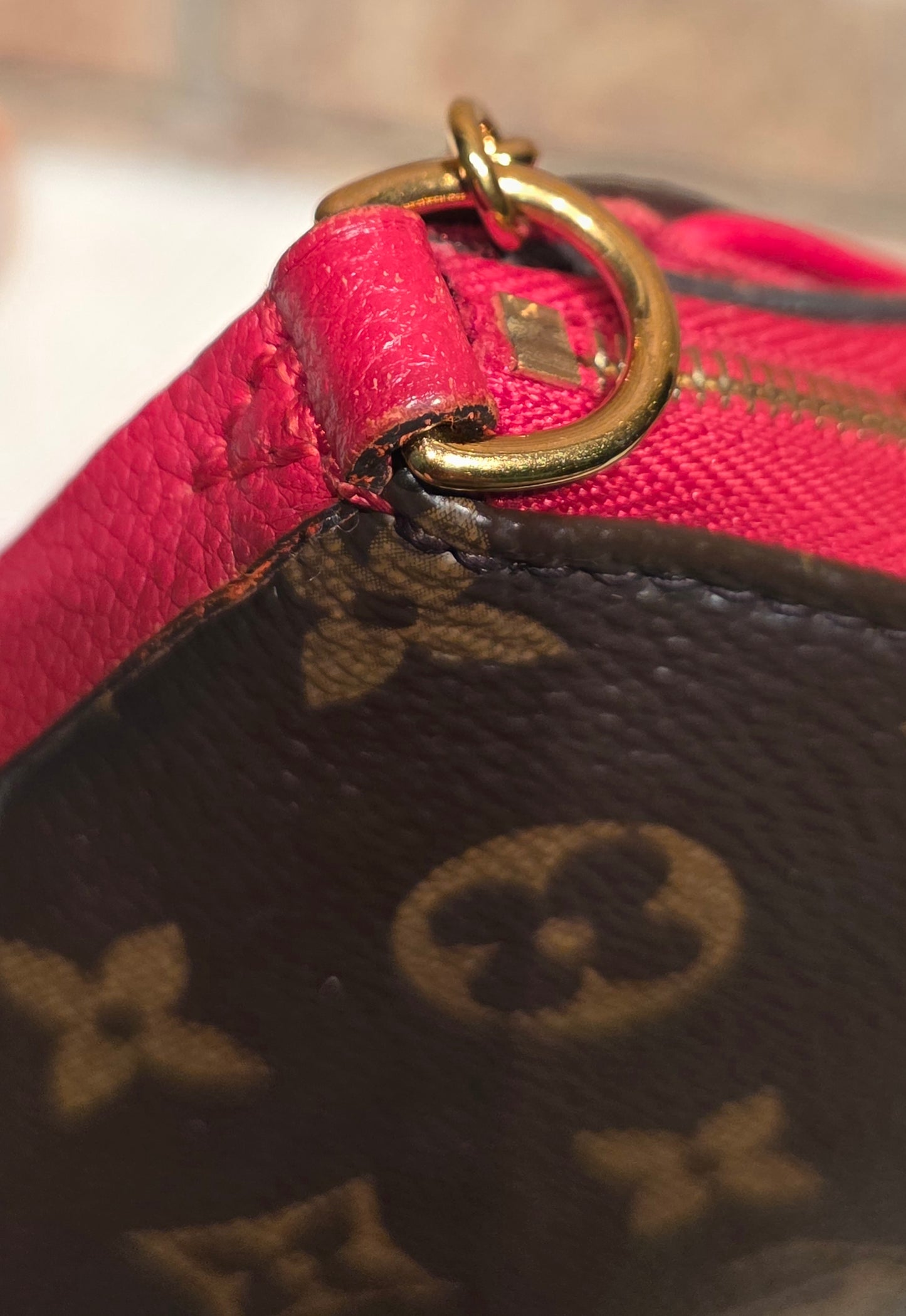 Authentic Louis Vuitton Pallas Clutch Red
