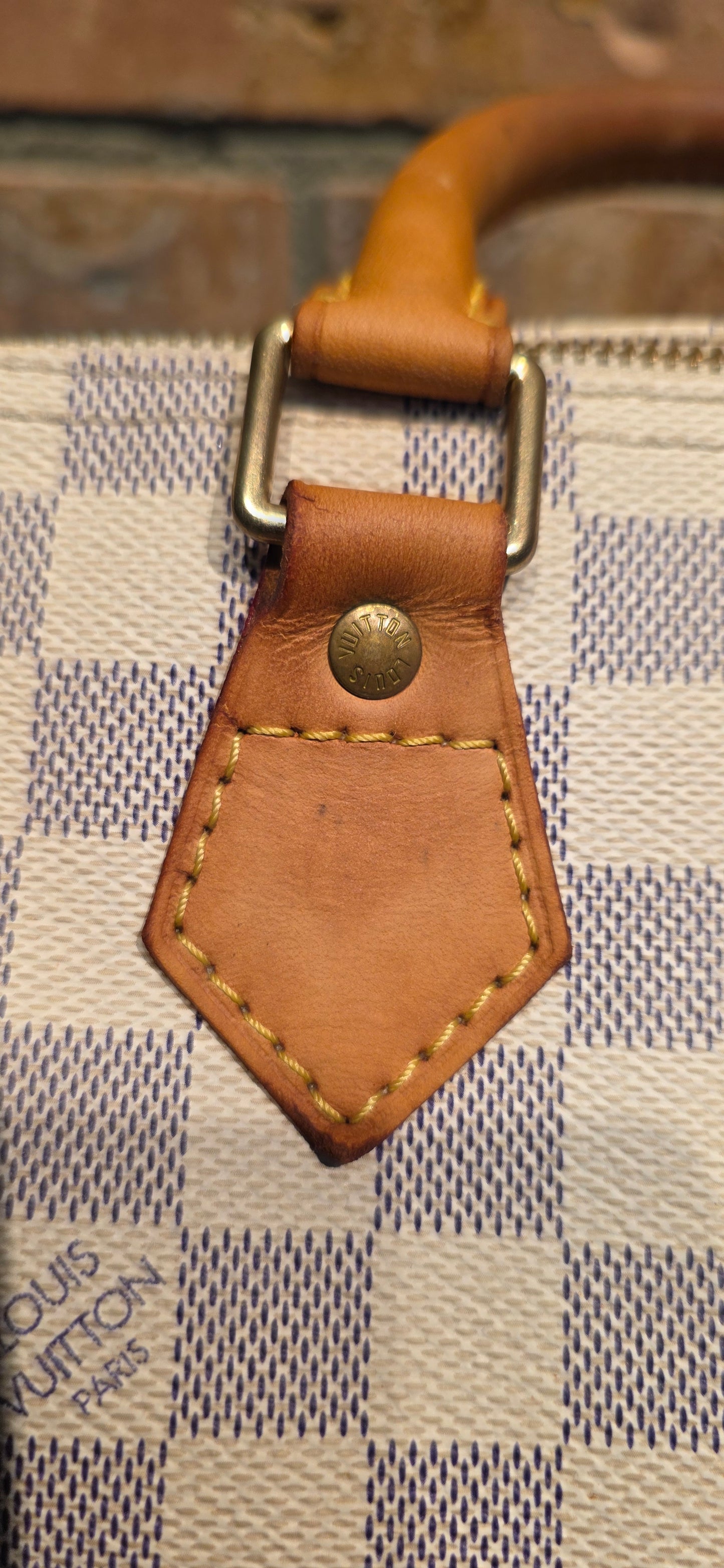 Authentic Louis Vuitton Speedy 30 Damier Azur