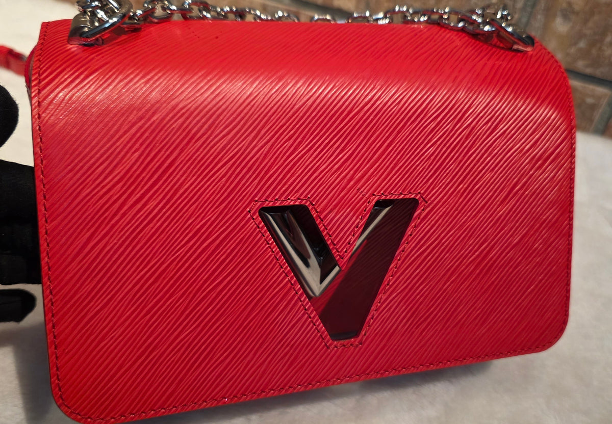 Authentic Louis Vuitton Twist MM Epi Leather in Red