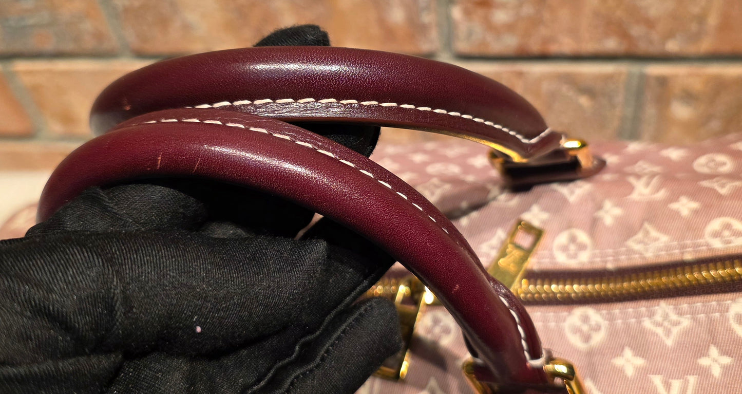 Authentic Louis Vuitton Speedy Bandouliere 30 Mini Lin (Sepia)