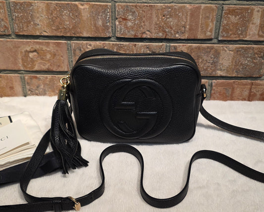 Authentic Gucci Disco Soho Crossbody Black