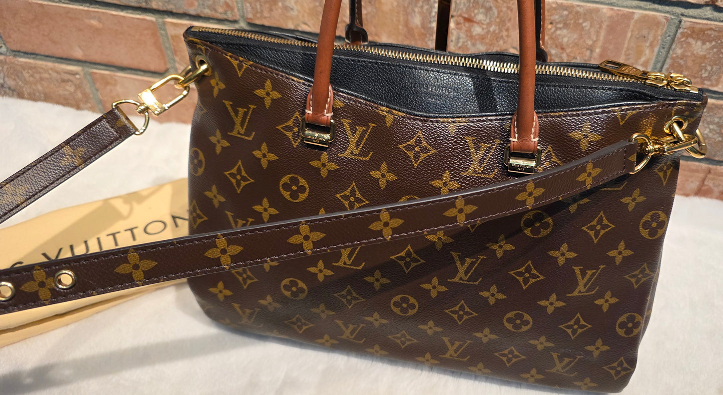 Authentic Louis Vuitton Pallas MM Noir