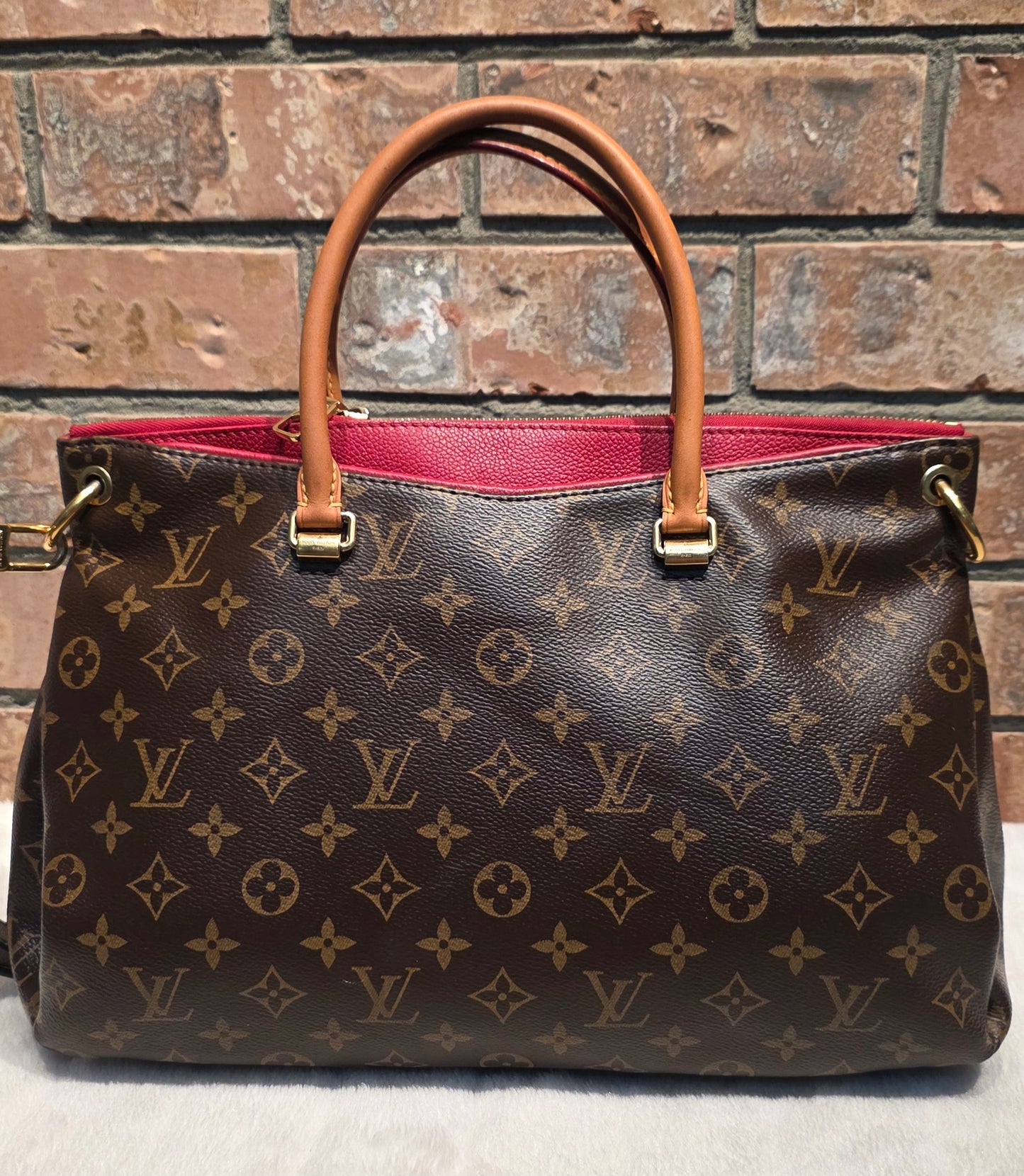 Authentic Louis Vuitton Pallas MM Red