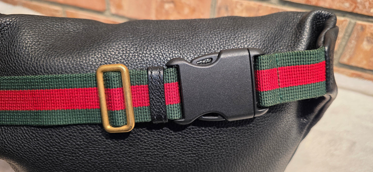 Authentic Gucci Logo Print Belt Bag - Large