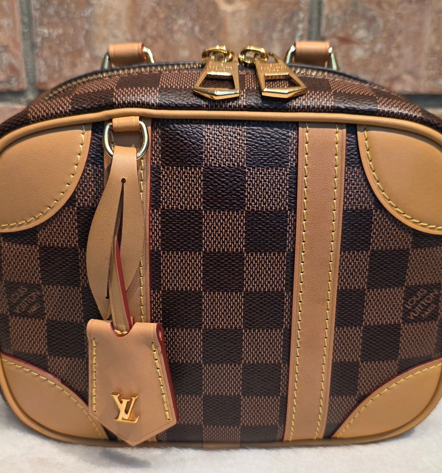 Authentic Louis Vuitton Valisette Souple BB Damier Ebene
