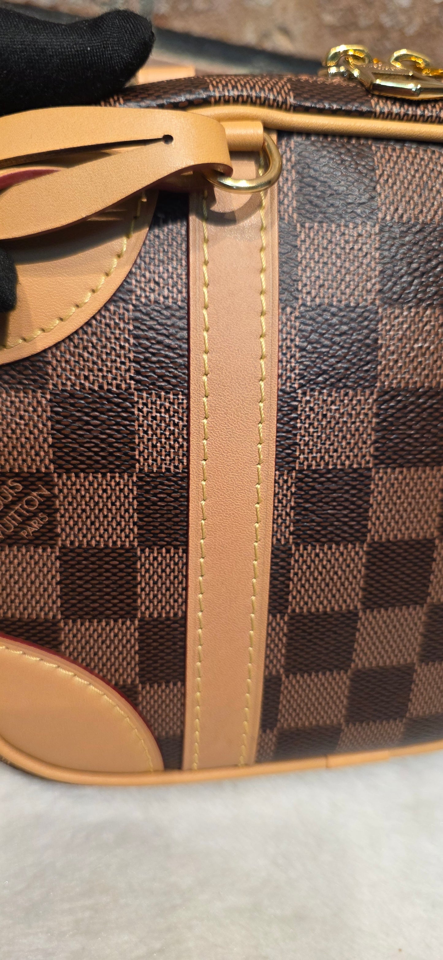 Authentic Louis Vuitton Valisette Souple BB Damier Ebene