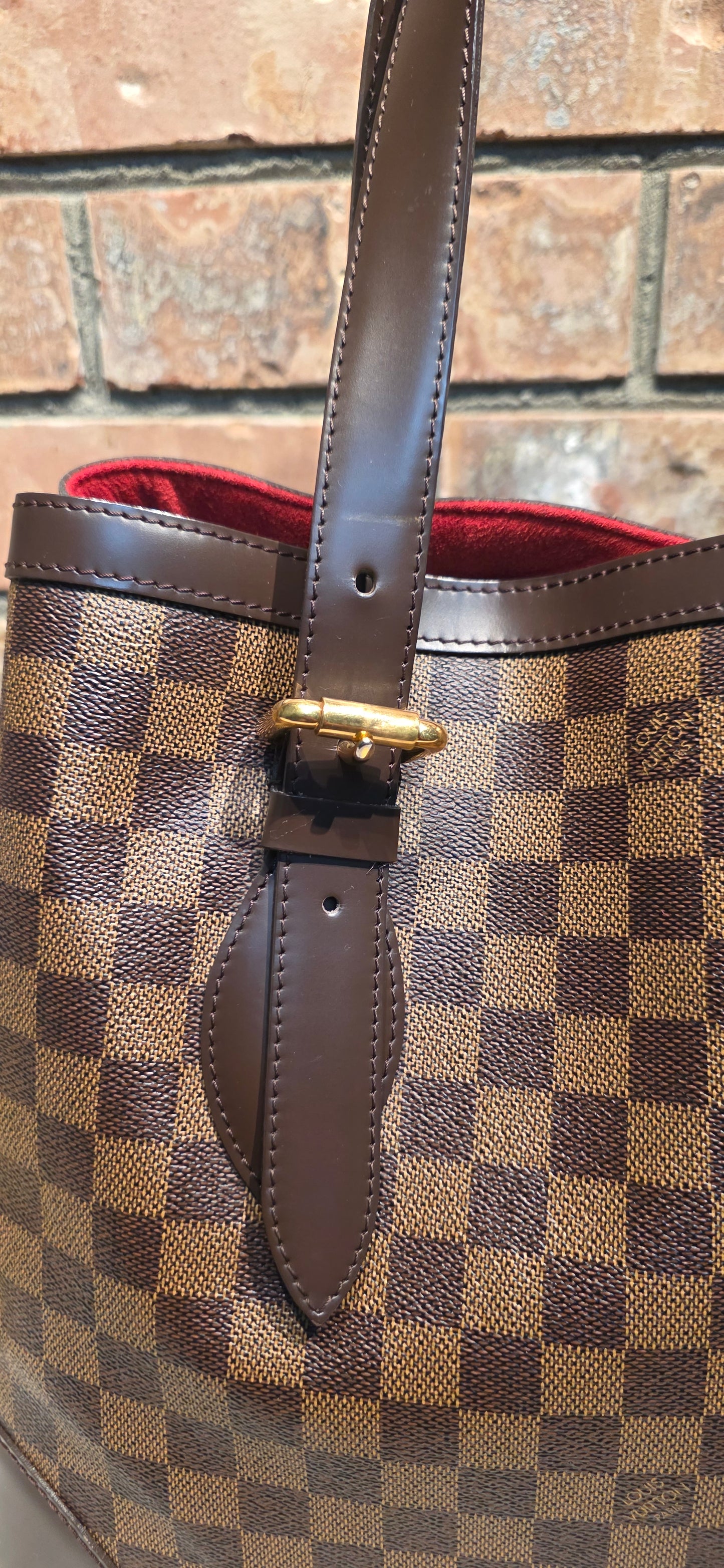 Authentic Louis Vuitton Hampstead MM Damier Ebene