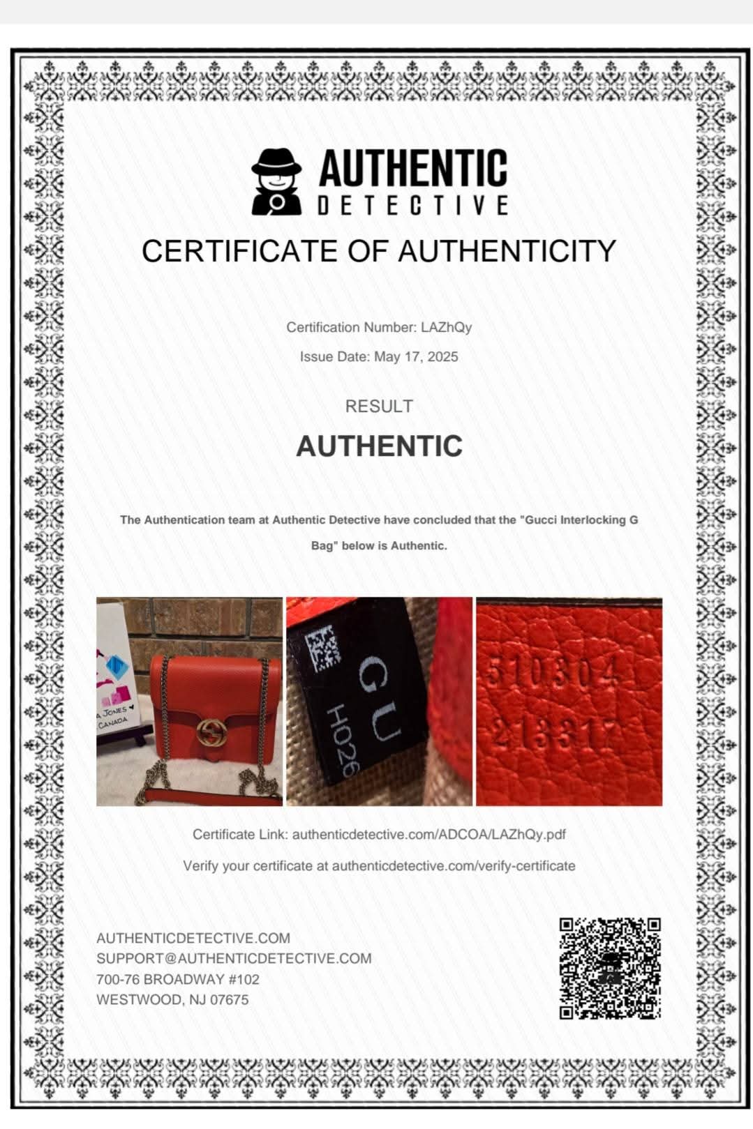Authentic Gucci GG Interlocking Crossbody in Orange