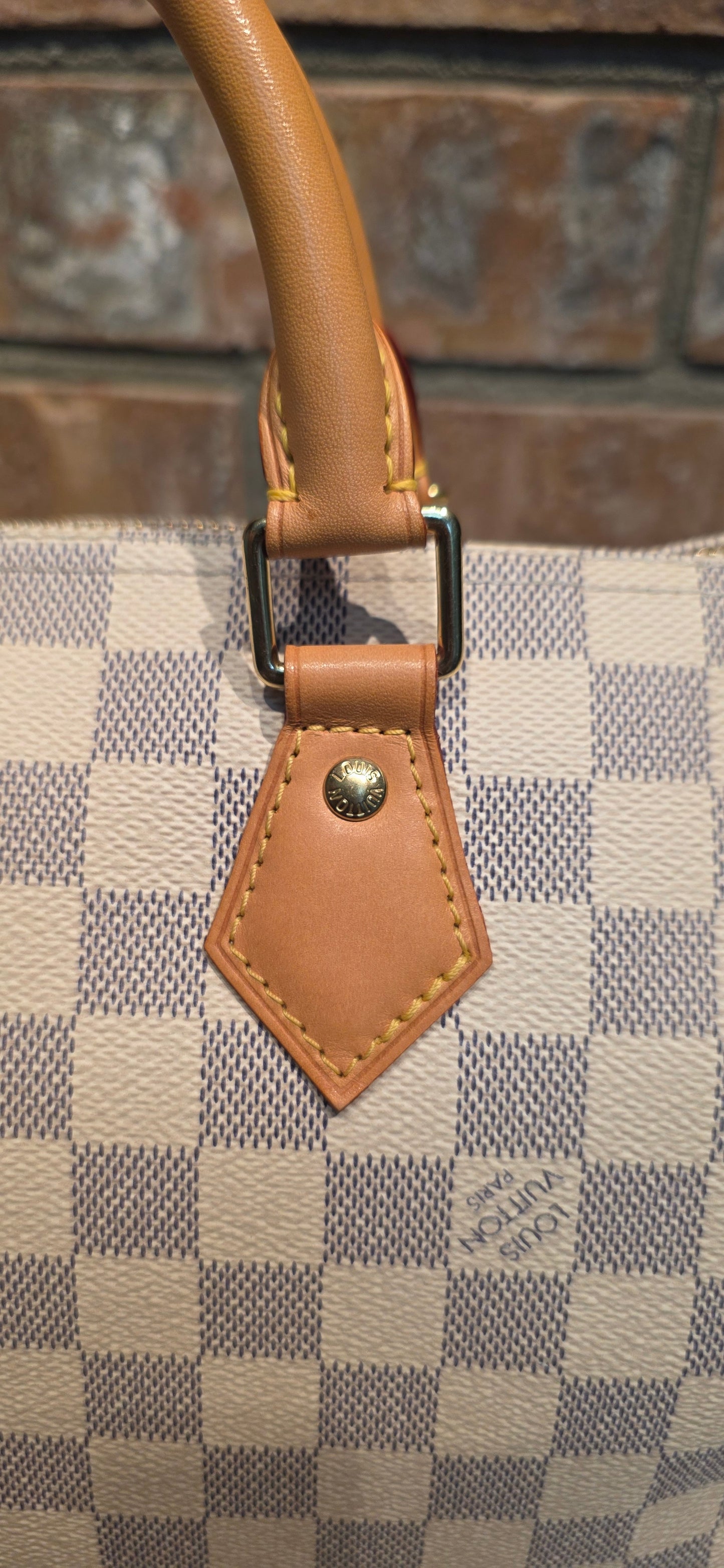 Authentic Louis Vuitton Speedy 30 Damier Azur