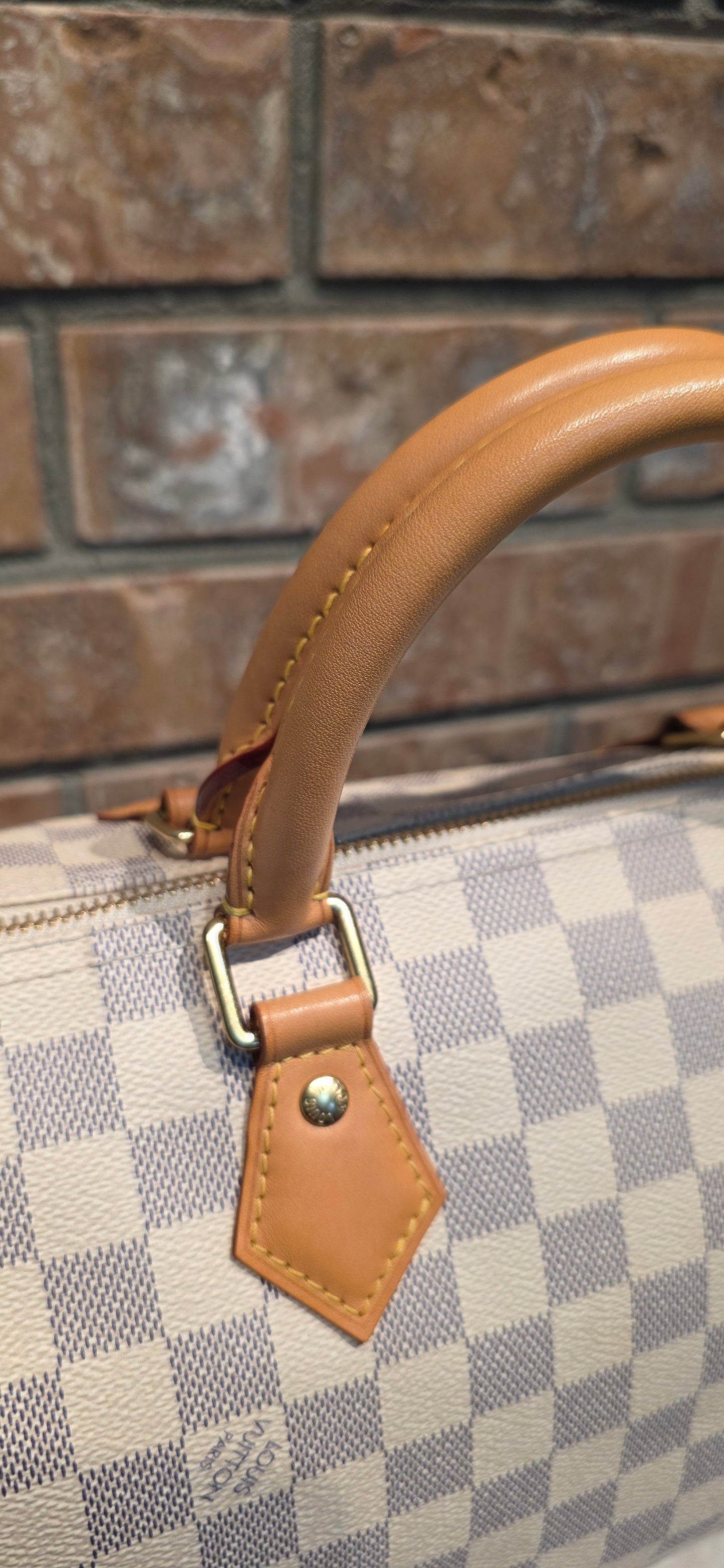 Authentic Louis Vuitton Speedy 30 Damier Azur