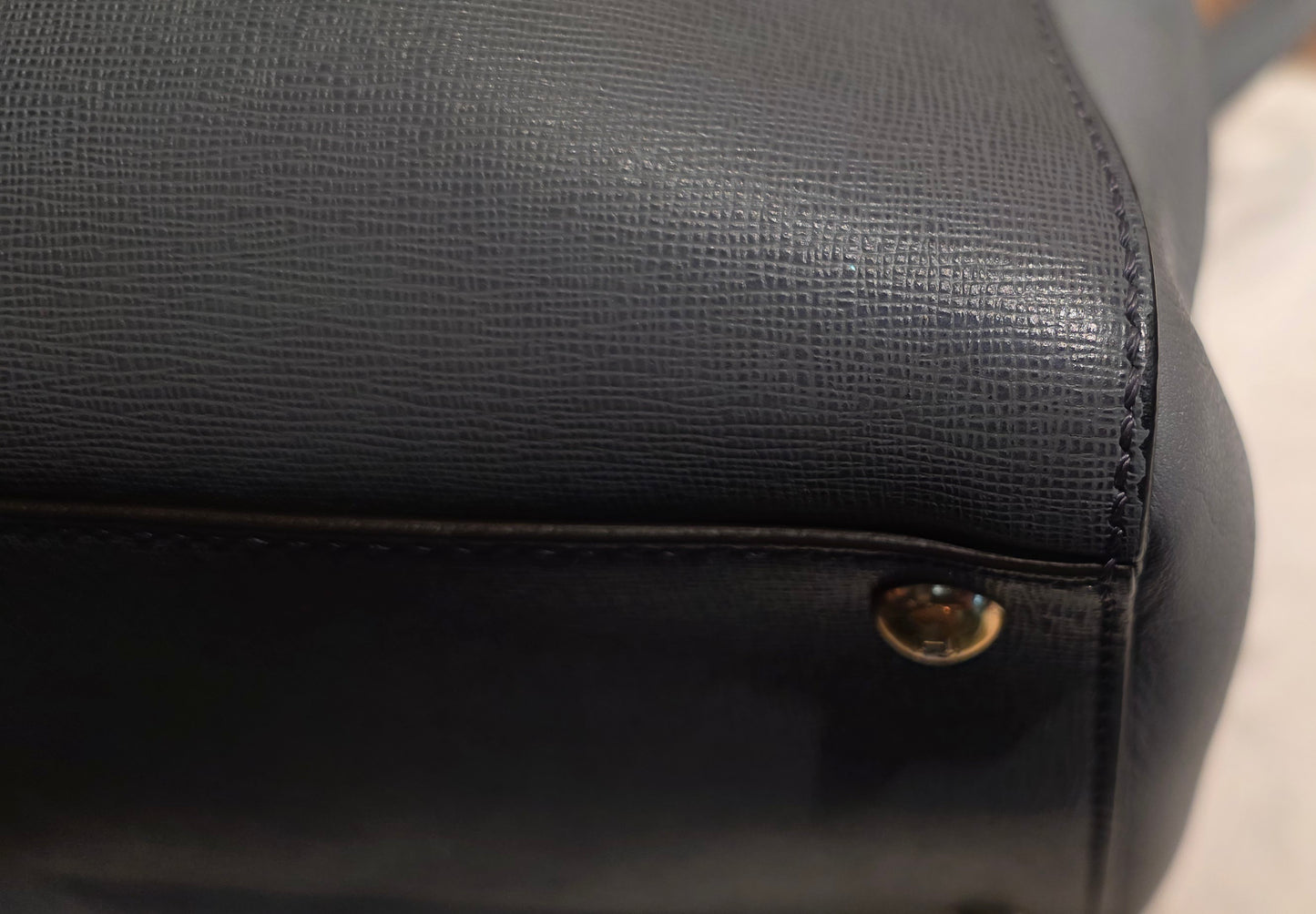 Authentic FENDI Saffiano Leather 2Jours Tote in Gray