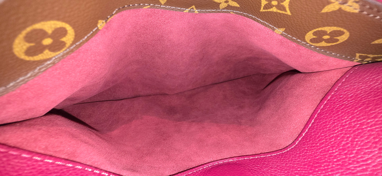 Authentic Louis Vuitton Pallas MM in Raisin