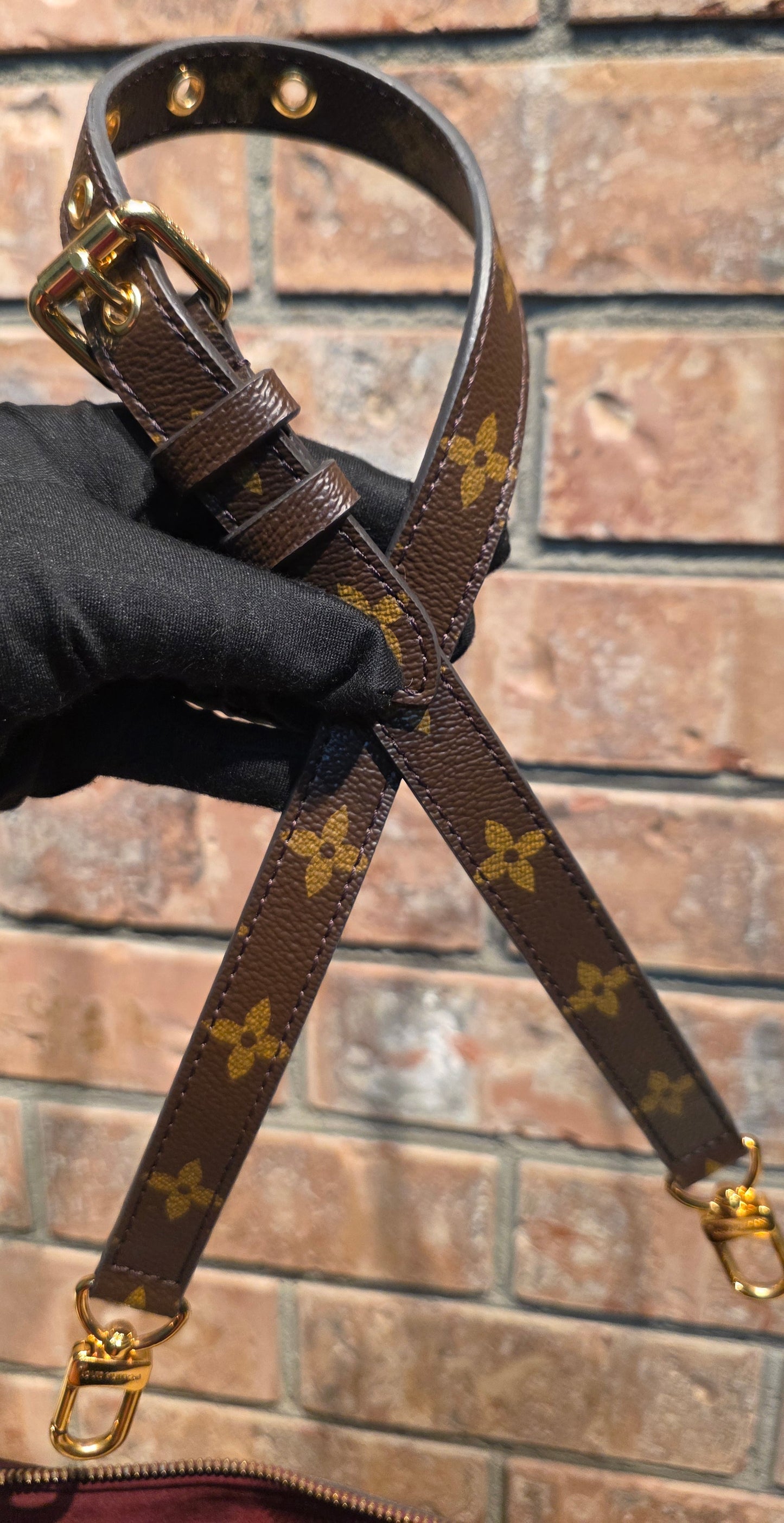 Authentic Louis Vuitton Pallas MM in Raisin