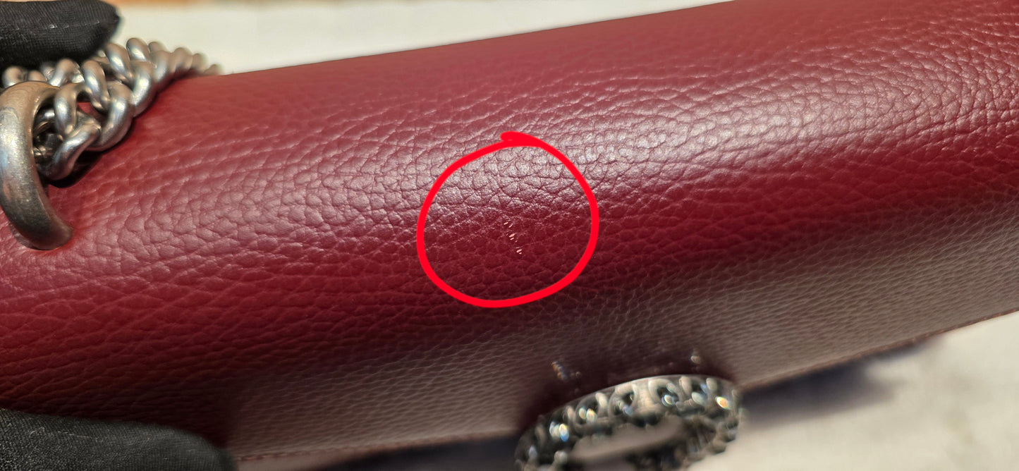 Authentic Gucci Dionysus Shoulder Bag in Burgundy