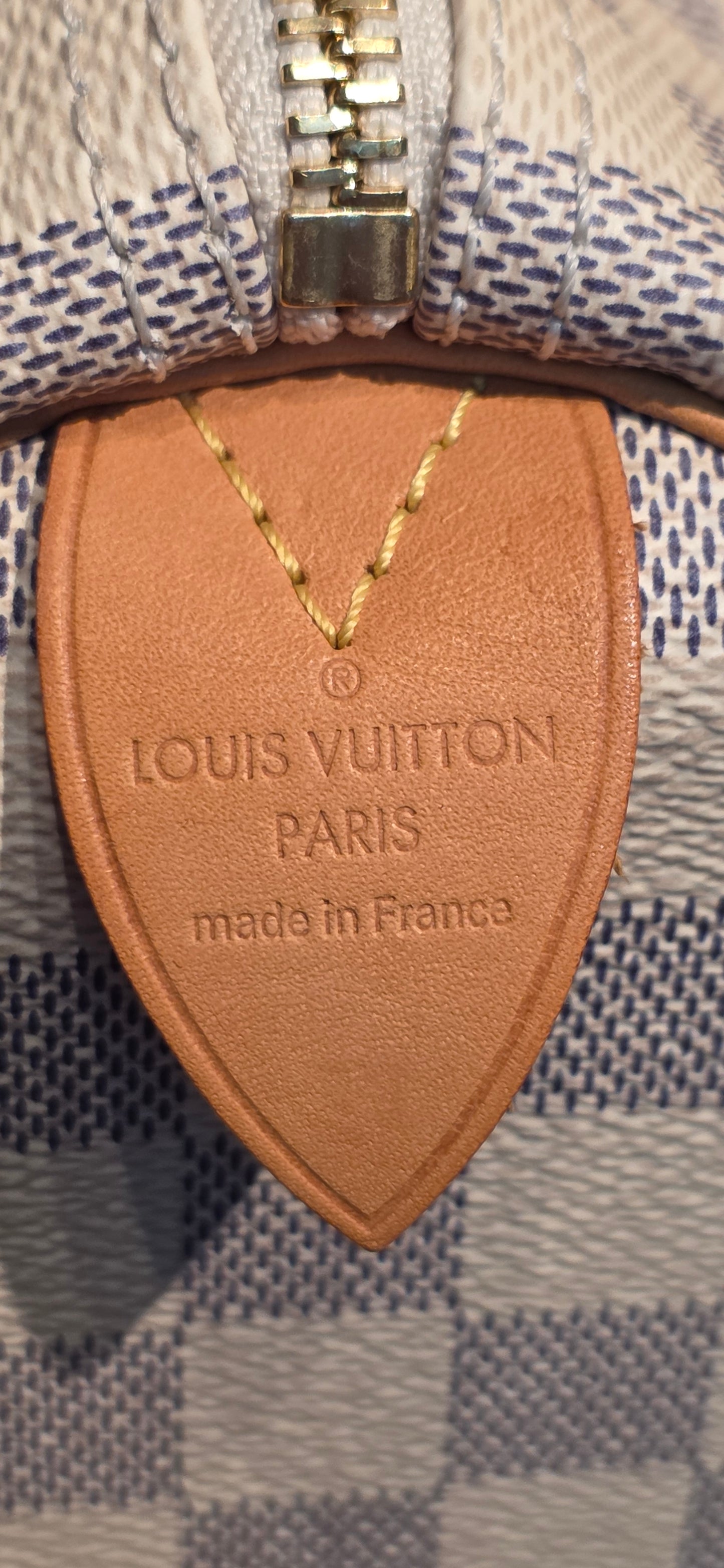 Authentic Louis Vuitton Speedy 30 Damier Azur