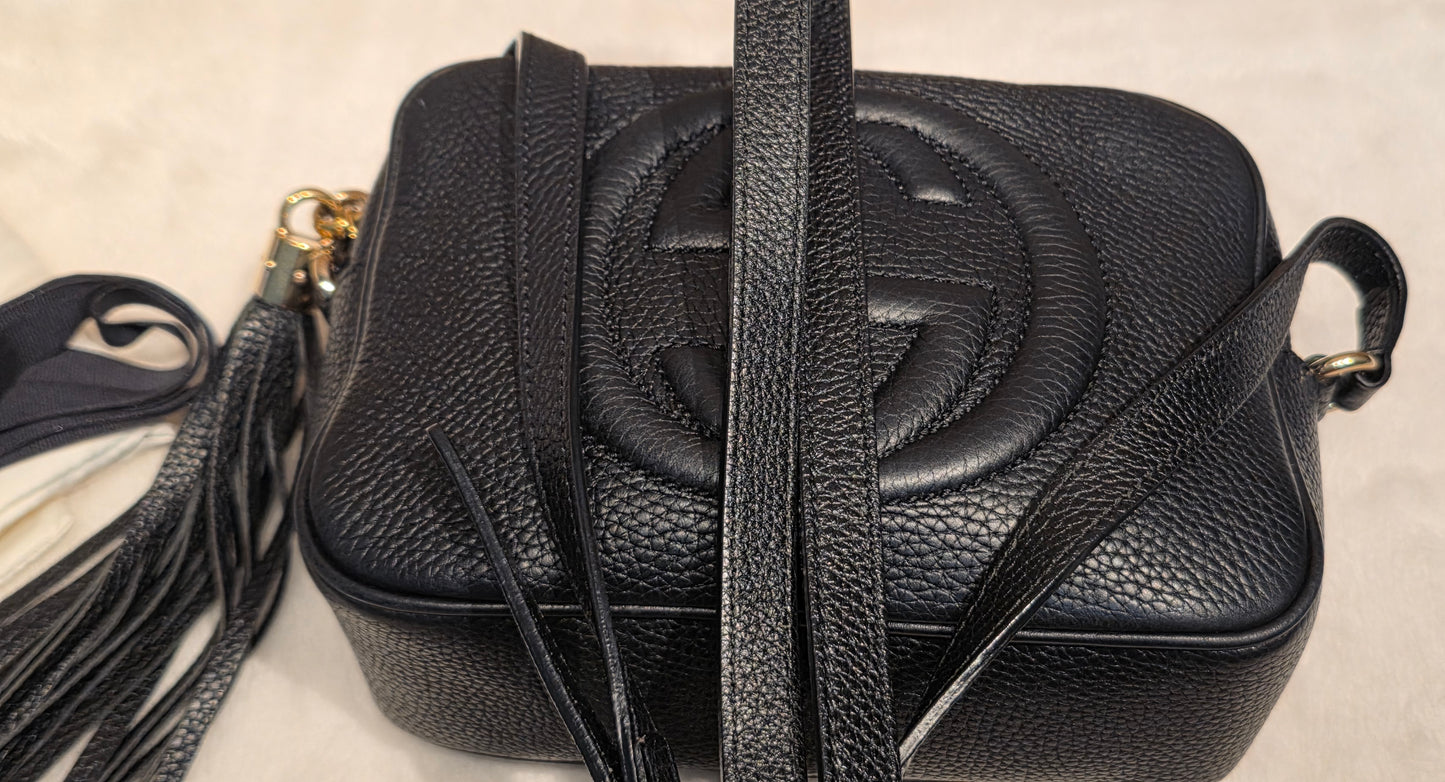 Authentic Gucci Disco Soho Crossbody Black