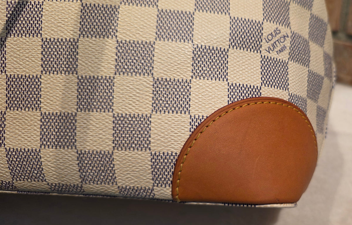 Authentic Louis Vuitton Hampstead MM Damier Azur