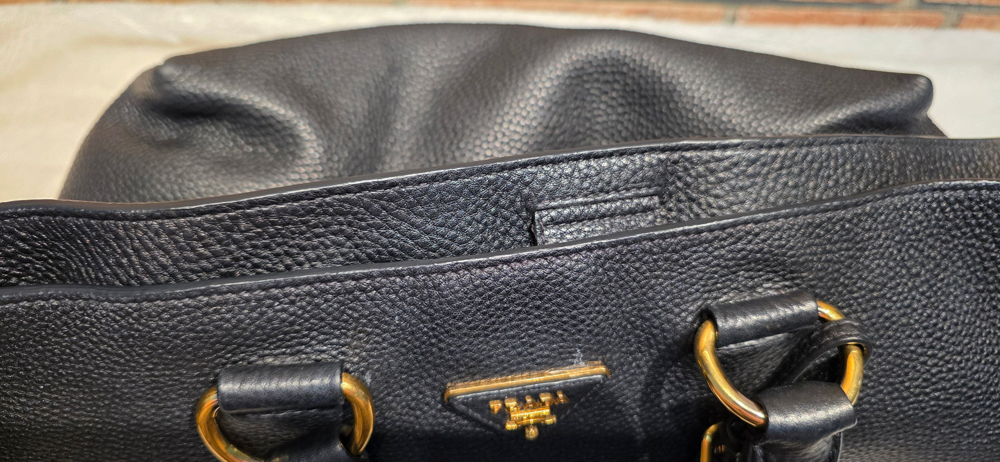 Authentic Prada Vitello Daino Leather Shopping Tote