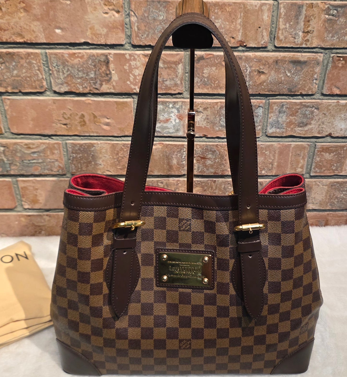 Authentic Louis Vuitton Hampstead MM Damier Ebene