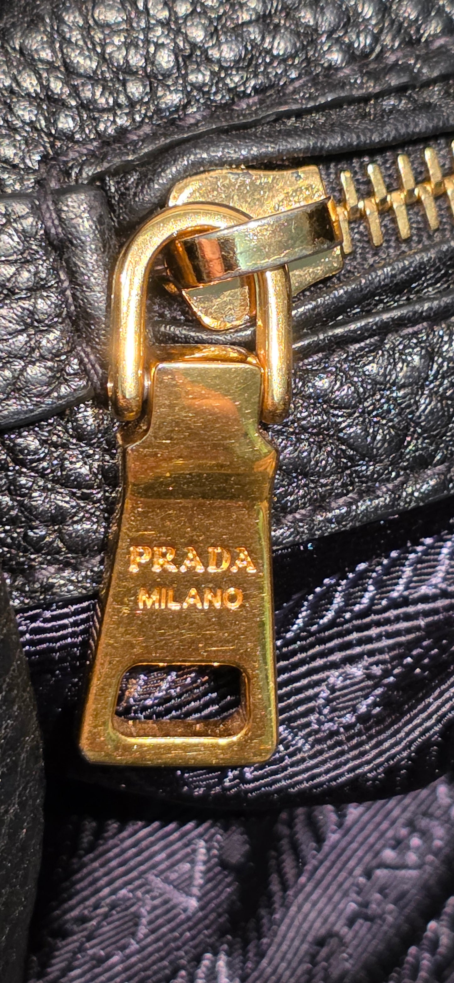 Authentic Prada Vitello Daino Leather Shopping Tote