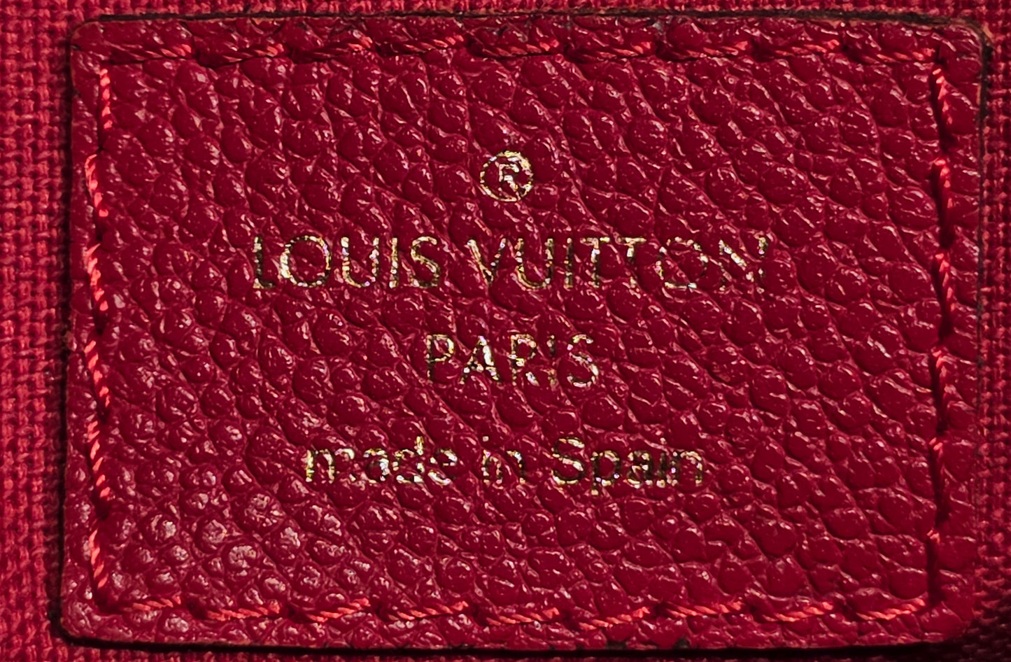 Authentic Louis Vuitton Pallas Clutch Red