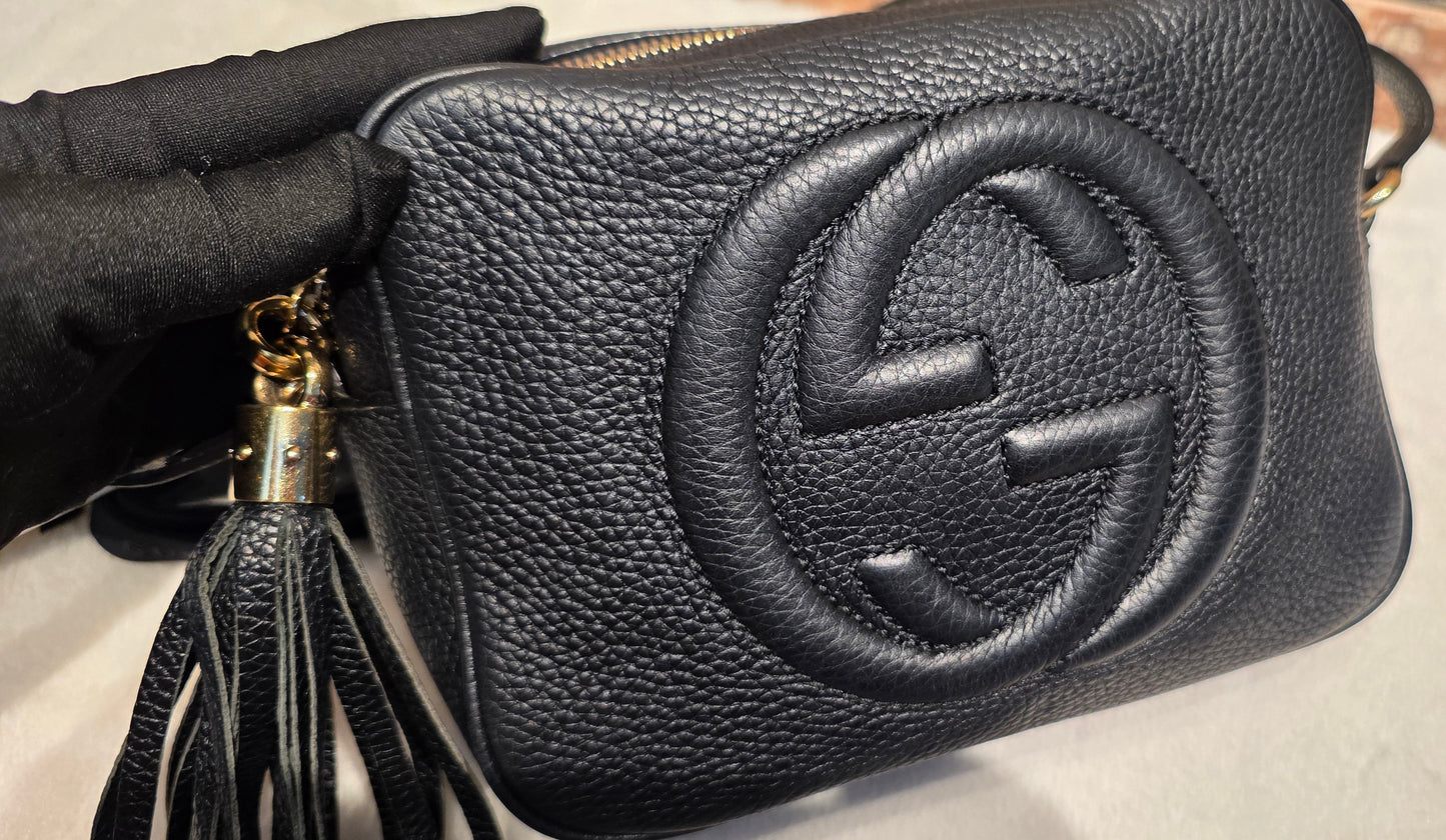 Authentic Gucci Disco Soho Crossbody Black