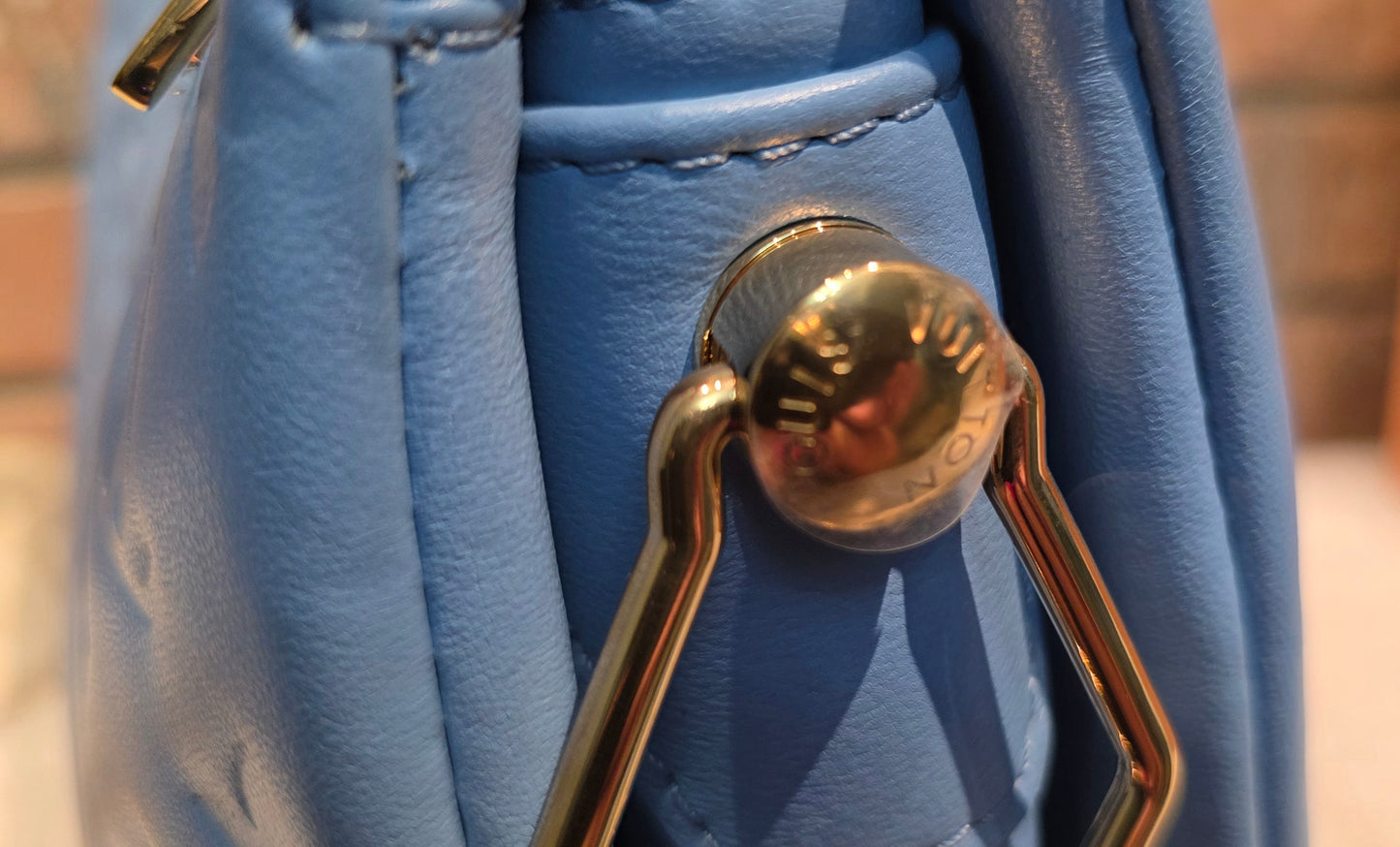 Authentic Louis Vuitton Coussin MM Embossed Monogram in Bleuet