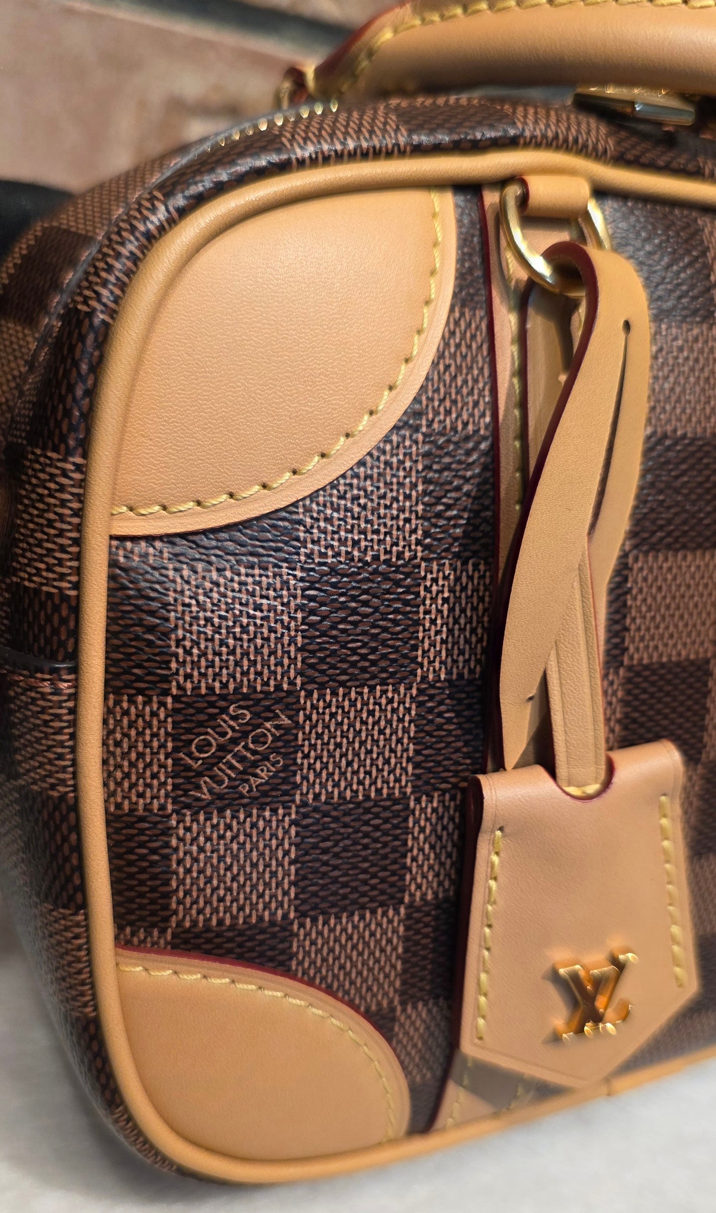 Authentic Louis Vuitton Valisette Souple BB Damier Ebene