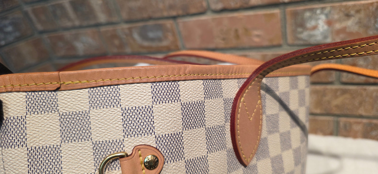 Authentic Louis Vuitton Neverfull MM Damier Azur (Bag Only)