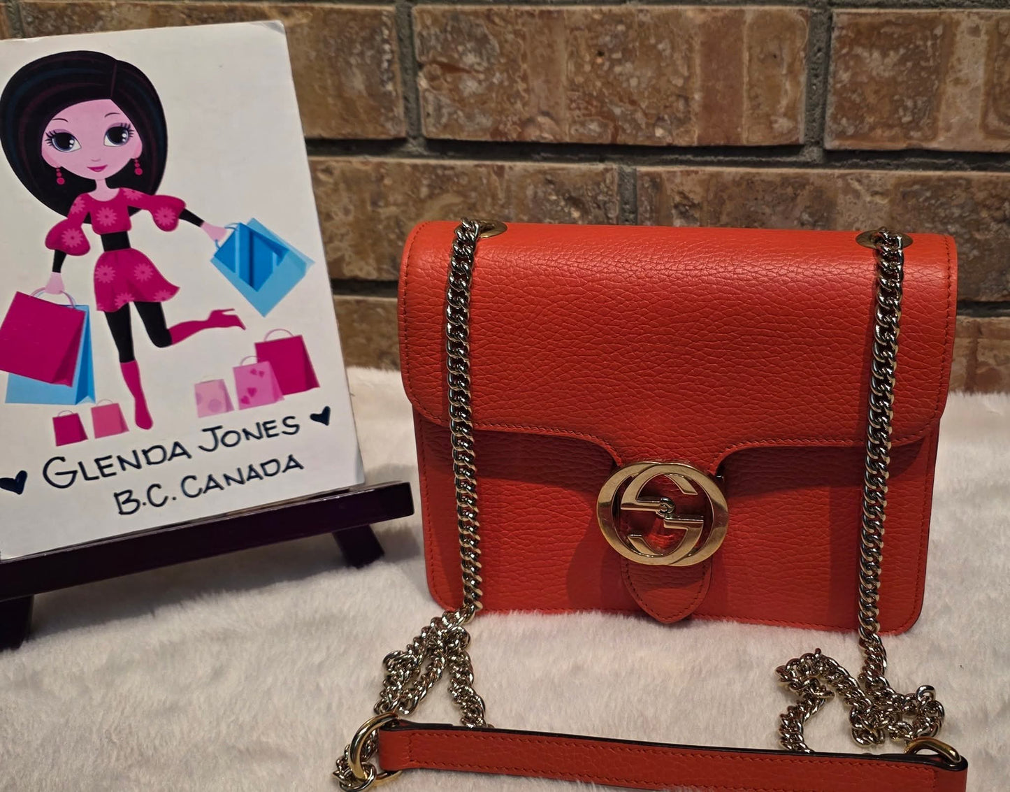 Authentic Gucci GG Interlocking Crossbody in Orange