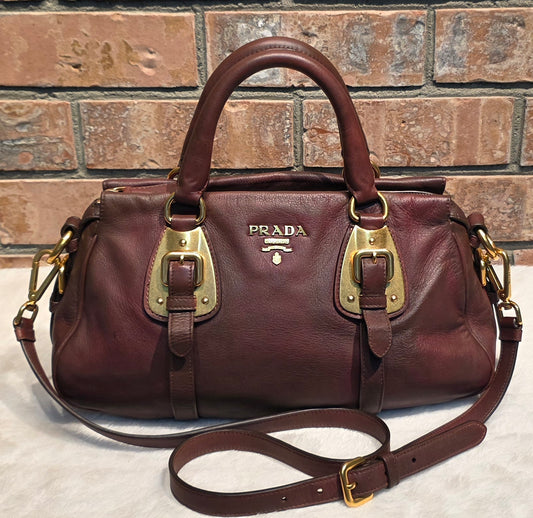 Authentic Prada Leather 2 Way Bag