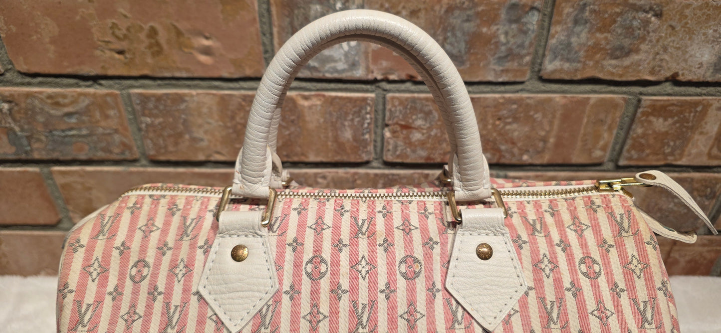 Authentic Louis Vuitton Speedy 30 Mini Lin Croisette