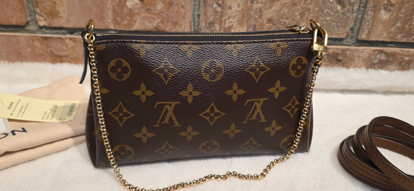 Authentic Louis Vuitton Pallas Clutch Noir